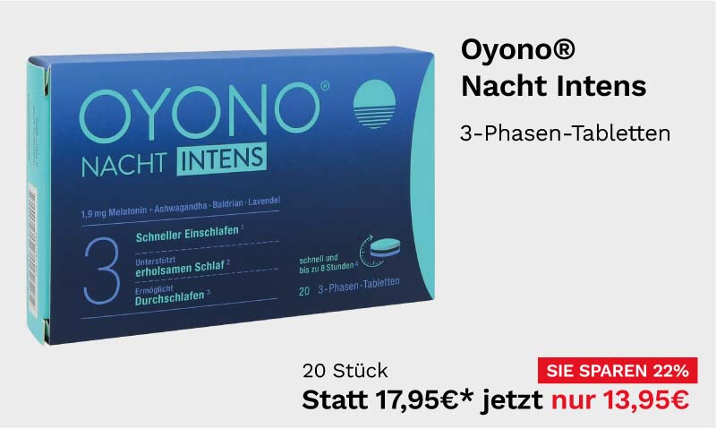 Oyono Nacht Intens 20 Stück für 13,95 €