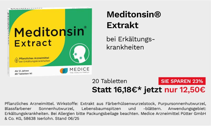Meditonsin Extrakt 20 Tabletten für 12,50 €