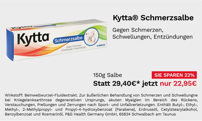 Kytta Schmerzsalbe 150g für 22,95 €